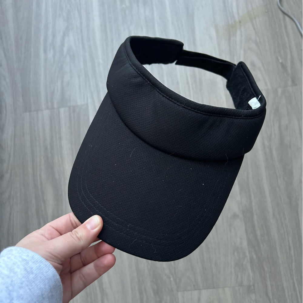 Velcro adjustable black visor